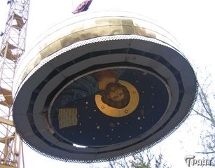 Монтаж свода с росписью